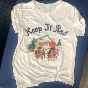 Keep it Rad Pioneer Graphic Tee, used, size medium